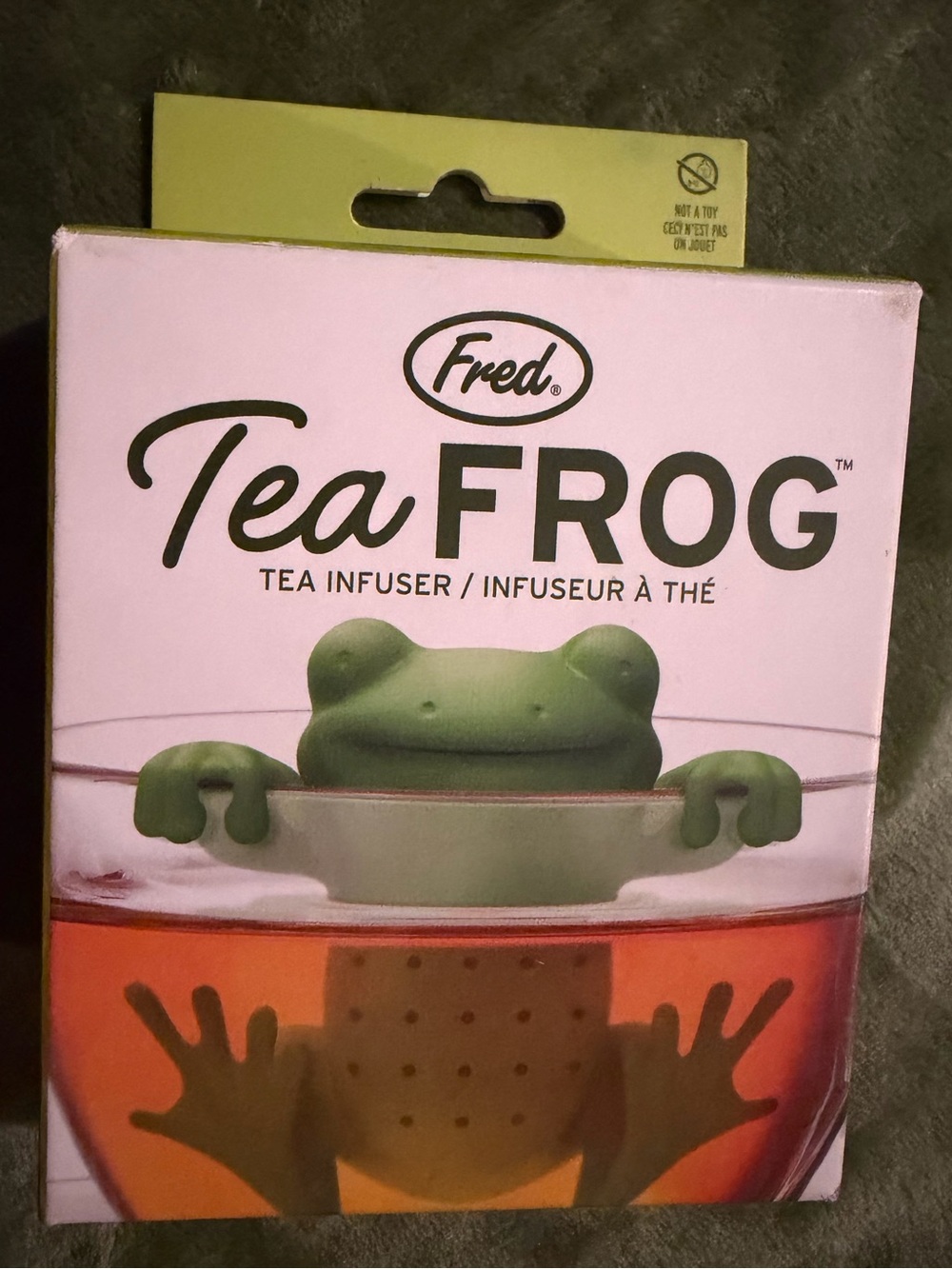 NWT Genuine Fred Tea Frog Silicone Tea Infuser Green Novelty Gift